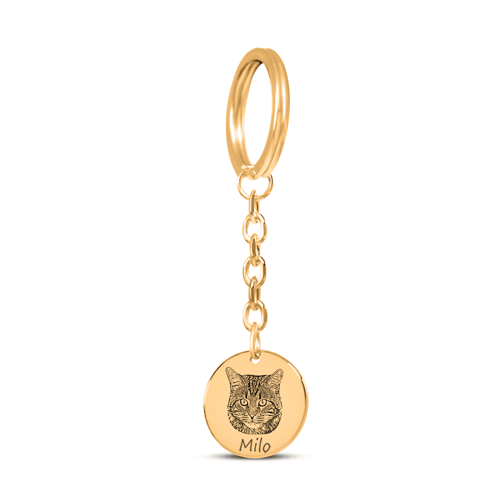 Always With Me Tag – Personalized Cat Photo Keychain
