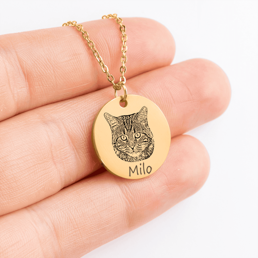 Forever Whisker – Personalized Cat Portrait Necklace