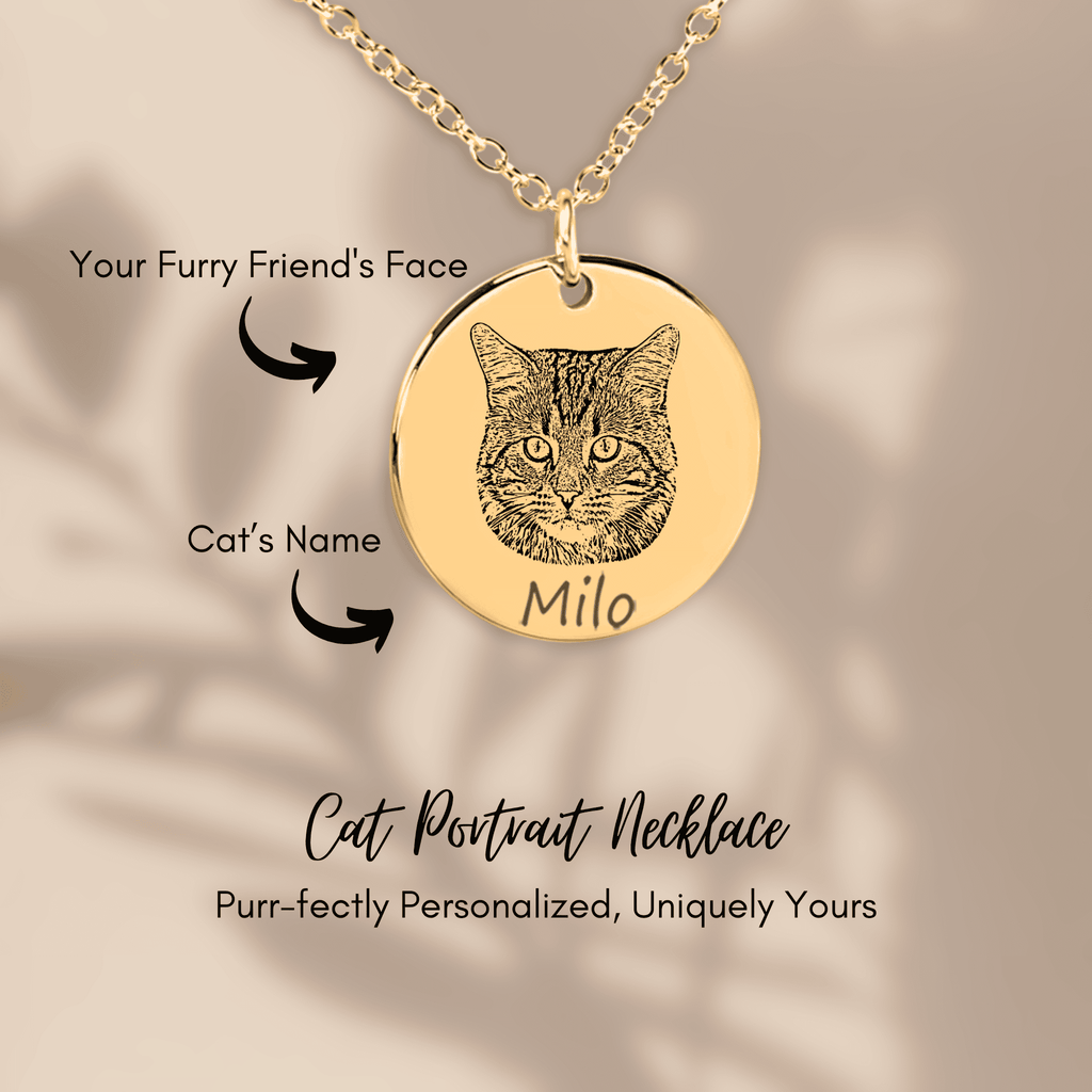 Forever Whisker – Personalized Cat Portrait Necklace