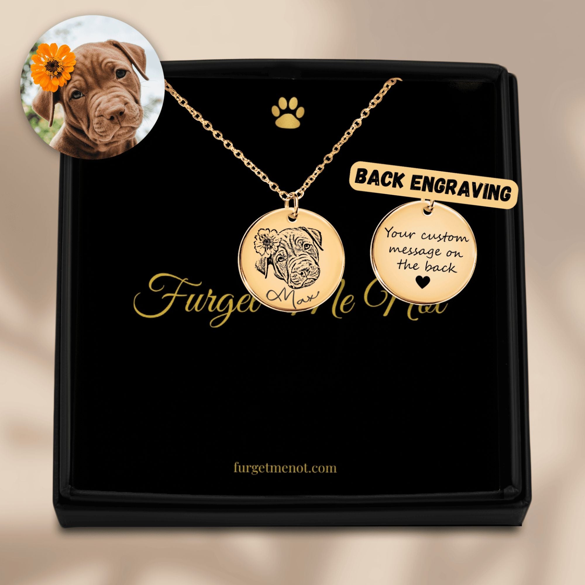 Forever Tail – Personalized Dog Portrait Necklace