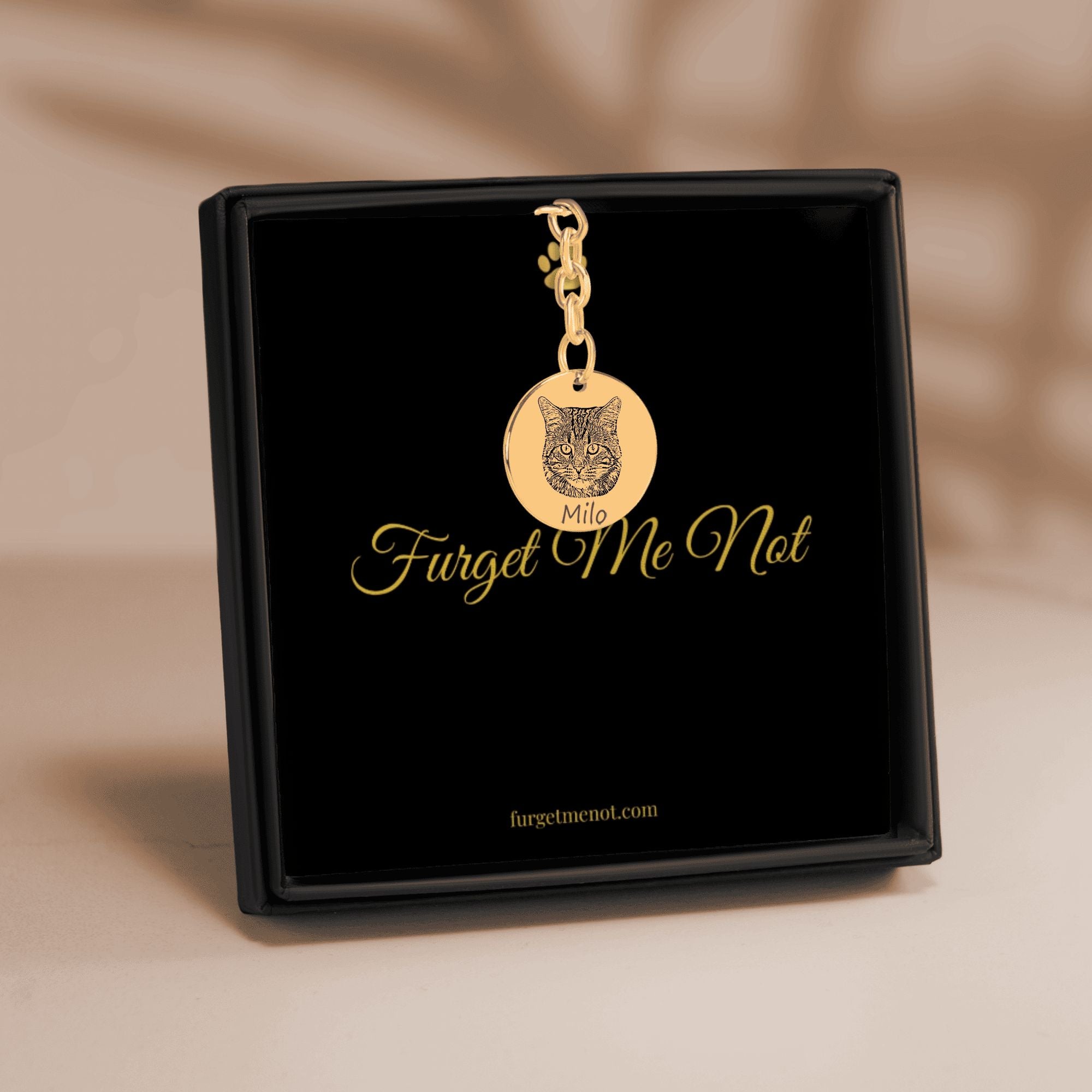 Always With Me Tag – Personalized Cat Photo Keychain