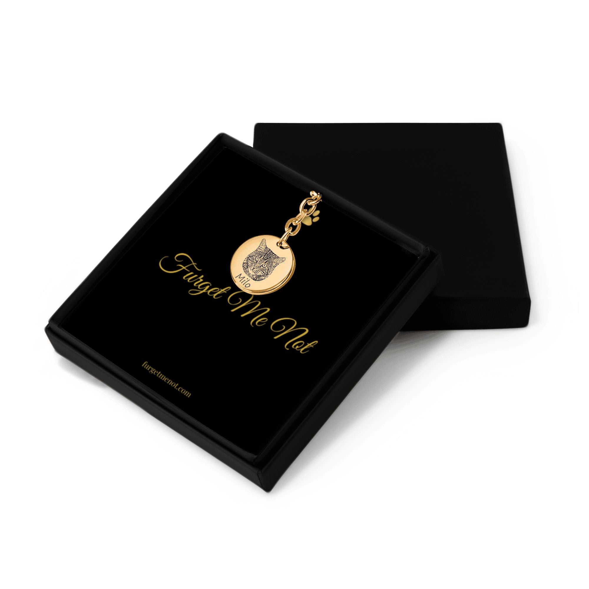 Always With Me Tag – Personalized Cat Photo Keychain